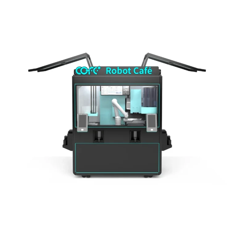 Frontansicht des Roboter-Kaffeeautomaten der 6. Generation