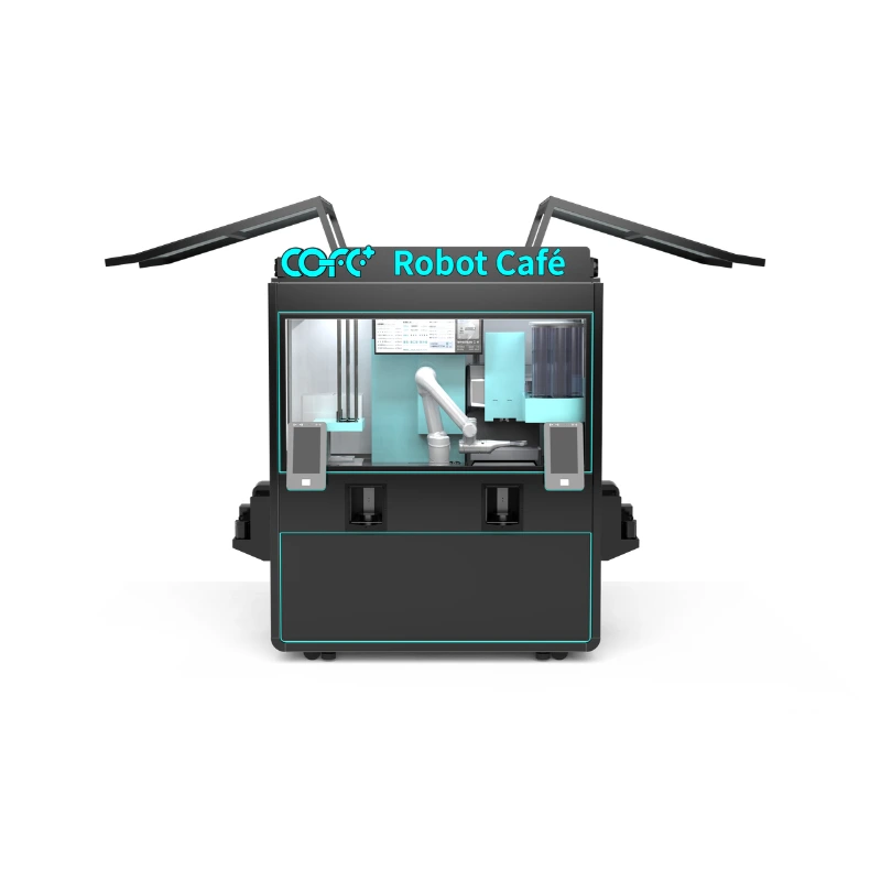 Frontansicht des Roboter-Kaffeeautomaten der 6. Generation