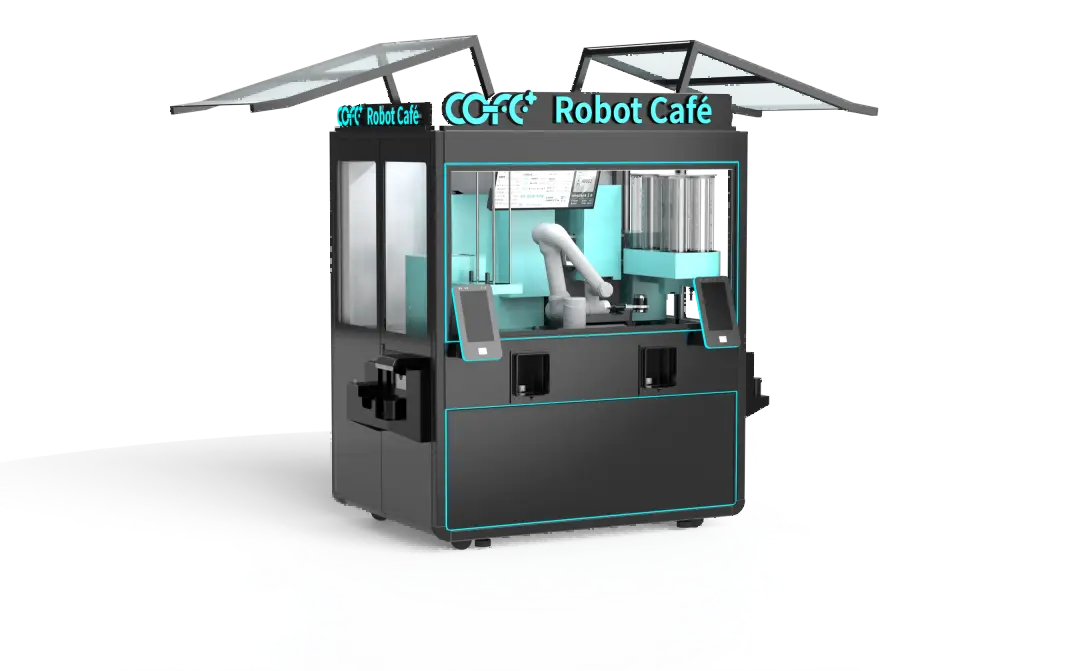 7th-Gen Indoor Robot Coffee Kiosk -left