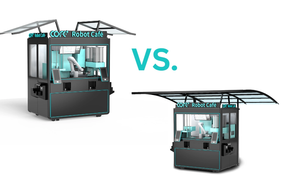 cofeplus robot kiosk indoor vs outdoor site selection