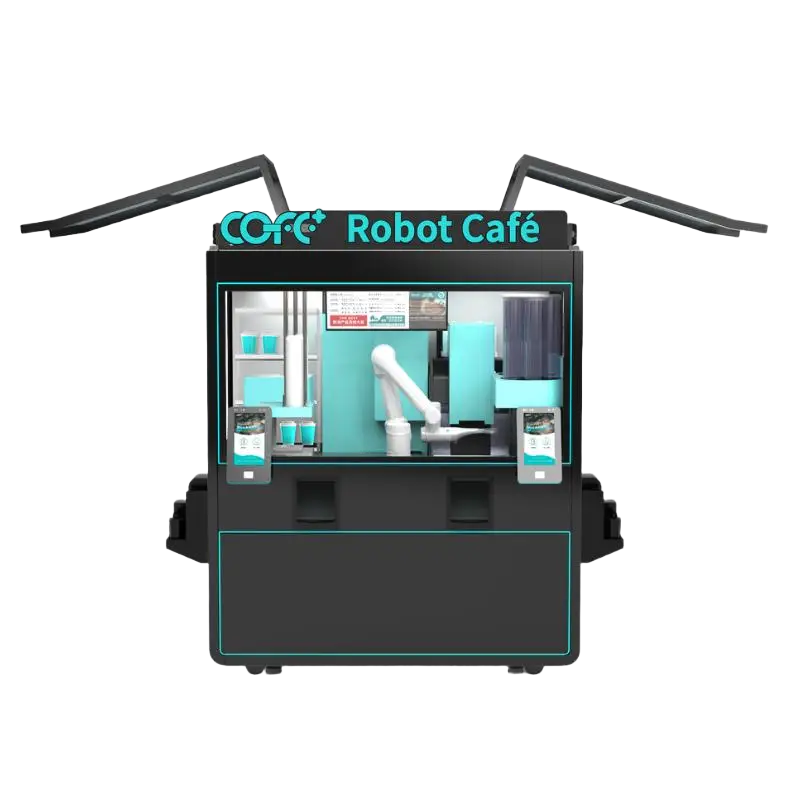 homepage 7thgen robot coffee kiosk black front