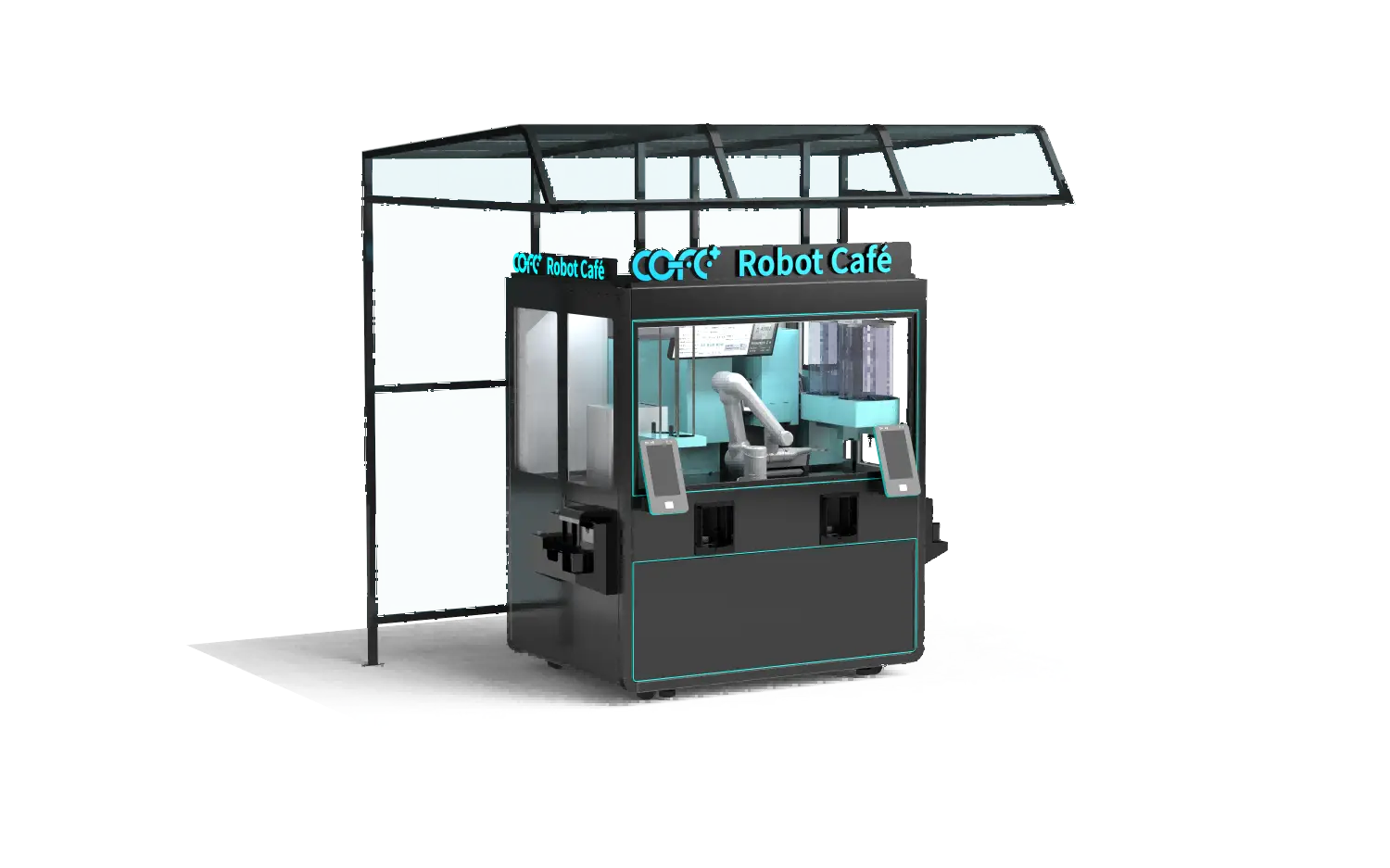 Outdoor Robot Coffee Kiosk-Left