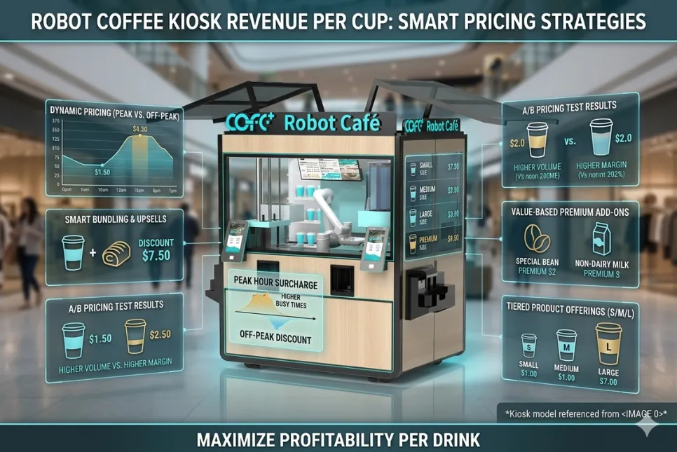Umsatz pro Tasse beim Roboter-Kaffee-Kiosk: Intelligente Preisstrategien