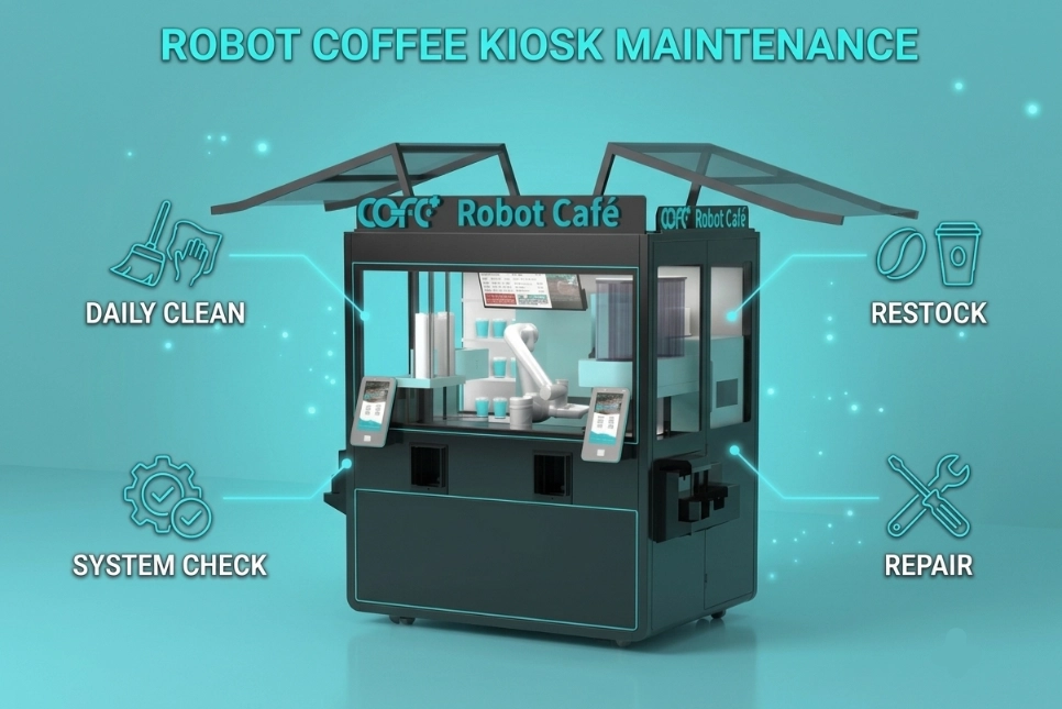 guide pratique de maintenance du kiosque à café robotisé pour un opérateur